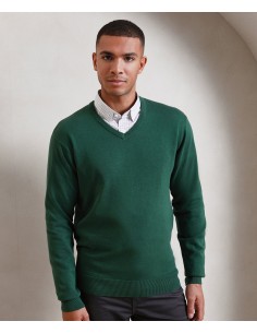 P-PR694-Mens V-Neck Knitted Sweater 2